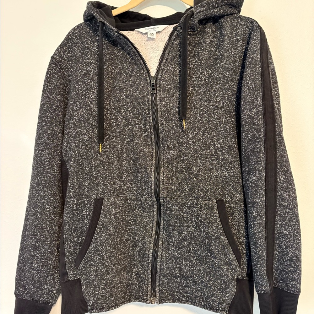 Calvin Klein Charcoal Zip-Up Sweater